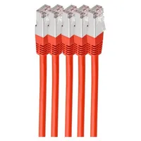 ShiverPeaks BS75711-HR-SET5 Netzwerkkabel Rot 1 m Cat6 S/FTP PIMF HF VE5 1m