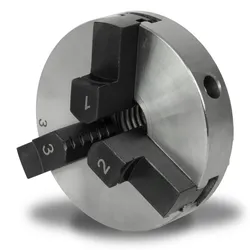 EBERTH Dreibackenfutter Ø80 mm, selbstzentrierend, 1"-8 TPI Gewinde, inkl. Spannwerkzeug, Drechselbank Spannfutter