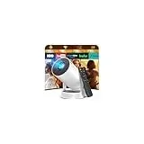 Mini Beamer 4K 1080p Full HD, Mini Projektor Tragbarer, mit Android 12.0 WLAN 6 Bluetooth 5.4 Automatischer Trapezkorrektur Integrierter 5-W-Lautsprecher und 270°-Drehung für Heimkino im Freien