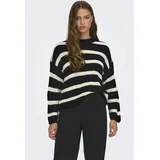 Jdy Justy Pullover Schwarz/Weiß S