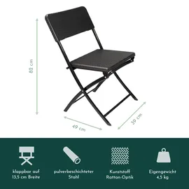 Lemodo Klappstuhl 2er Set 0 x 0 x 0 cm schwarz