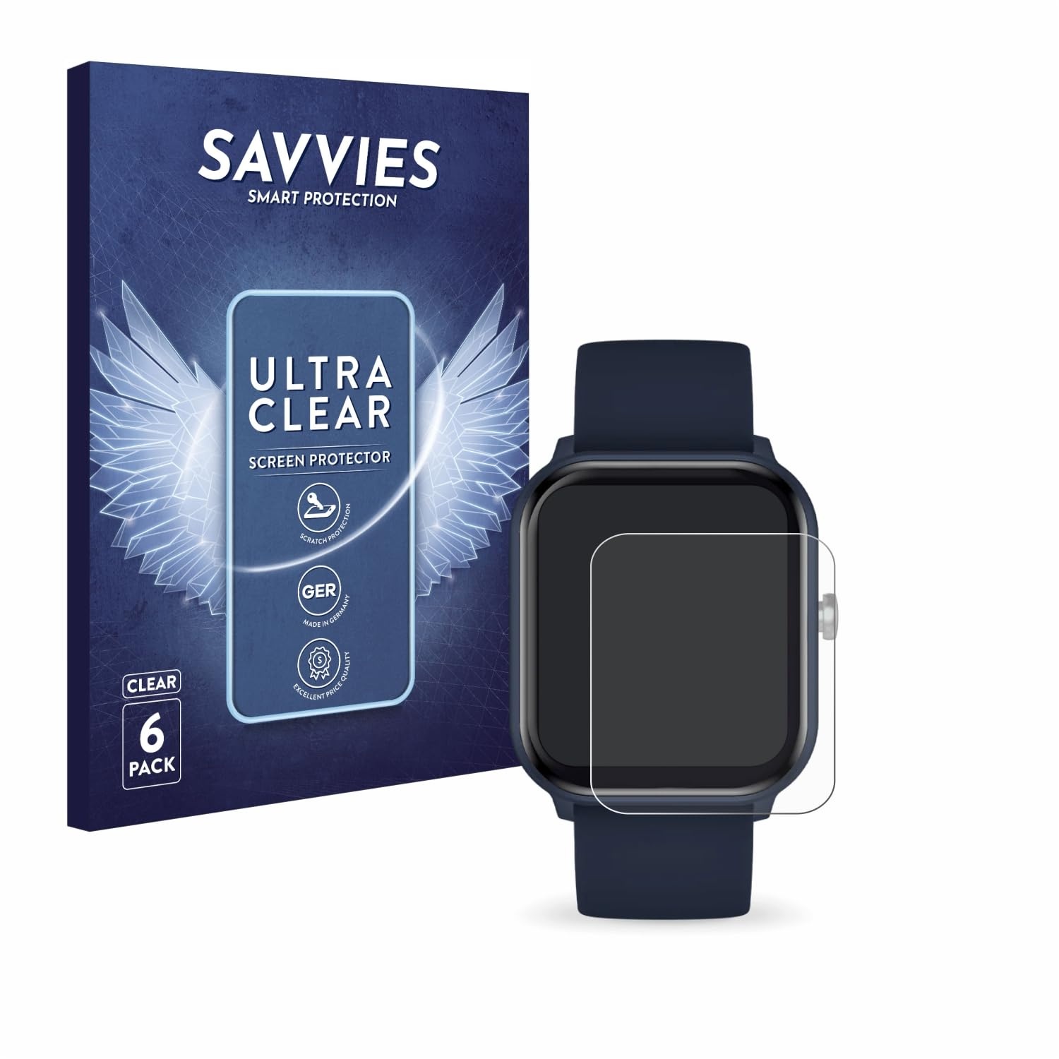 Savvies 6 Stück Schutzfolie für Ice-Watch ICE Smart junior 2.0 Displayschutz-Folie Ultra-Transparent