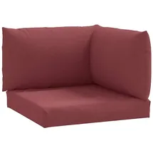 vidaXL Palettenkissen 3-tlg. 60 x 40 x 20 cm melange rot