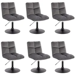 HOME DELUXE Barhocker ACE - Farbe: Samt Hellgrau, Menge: 6