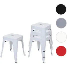 MCW Hocker A73 Metall 39 x 46 x 39 cm Weiß