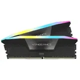 Corsair Vengeance RGB schwarz DIMM Kit 64GB, DDR5-5600, CL40-40-40-77, on-die ECC (CMH64GX5M2B5600C40)