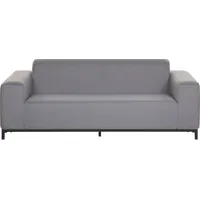 Beliani Sofa Polsterbezug grau schwarzes Gestell Indoor&Outdoor Rovigo
