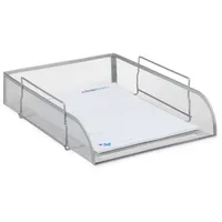 Relaxdays Dokumentenablage stapelbar, Silber