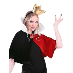 Elope Kostüm Disney Villains Herzkönigin Accessoire-Set, Zweiteiliges Verkleidungsset für Disneys Herzkönigin aus Alice im Wu rot