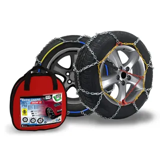 COMPASS Schneeketten Snow 12mm für Reifen 205/55 R16 ÖNORM, TÜV geprüft (090) 1 Paar, Extra Stark