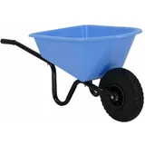 Fort Kinderschubkarre 20 l blau montiert mit PU-Rad