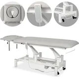 Habys Fortis 4 Ergo | Elektrische Behandlungsliege Therapieliege Massageliege | 4-Segmente | Handfernbedienung Hellgrau-Weiß | 192 x 68 cm