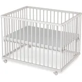 Laufgitter 75x100 cm Matratze Basic weiß Premium Kollektion Laufstall für Babys