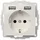 2USB Unterputz-USB Steckdose 12 W Glänzend Weiß
