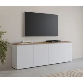 OTTO home Modo 200 x 68 x 34,5 cm Weiß / Eiche Mauvella