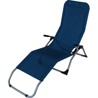 DEGAMO Sylt Bäderliege 142 x 60 x 98 cm blau klappbar
