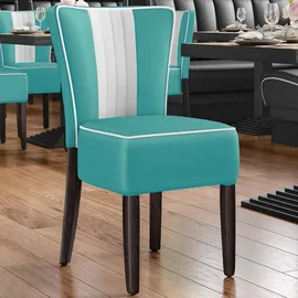 GGM Möbel Dinerstuhl Leder Türkis 2er Set