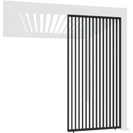 Weide Vertikale Lamellenwand für Weide Pergola 2 Stück 0,93 x 2,34 m Grau