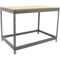 Simon Rack Simonrack Werkbank 400 kg, Belastbarkeit: 90x120x75 cm, Große Arbeitsfläche Arbeitsfläche, Arbeitstisch, Holz-Arbeitsplatte, Grau/Holz - BT-BASIC
