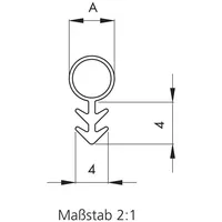 Elton B.V. Ellen Türanschlagdichtung 104 f. 3mm Nut Silikon weiß, Durchm. 6mm, L 25mtr