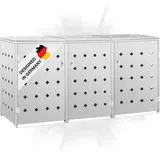 deluke Mülltonnenbox SOGI 207 x 115 x 77,5 cm silber