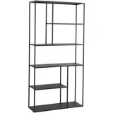 [en.casa] Standregal Vehmaa 90x30x188 cm Schwarz