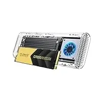 ORICO DIY Tragbare Externe SSD 2TB, Bis zu 3500MB/s Externes Festplatte, Kompatibel mit Thunderbolt 3 & 4 USB 3.2/3.1/3.0 Typ-C, für Professionelle Redakteure/Ersteller/Spieler-TCM2-U4&O7000