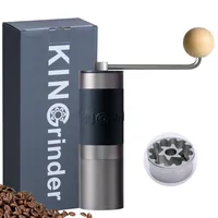 K2 Gerader Grif Manuelle Kaffeemühle mit 140 einstellbaren Mahlgraden für Aer...
