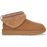 UGG für Damen. 1158263 Klassische Ultra Mini Maxi Curly braun Lederstiefeletten Klassische Ultra Mini Curly braun (36), Wohnung, Keine, Läss