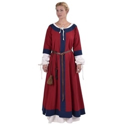 Battle Merchant Burgfräulein-Kostüm Germanisches Kleid Gudrun Rot/Blau rot 44 – XXL