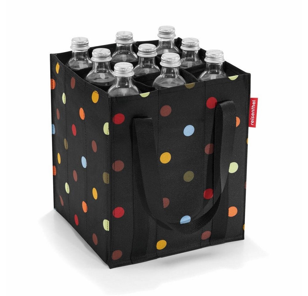 REISENTHEL® Flaschenkorb bottlebag für 9 Flaschen Dots bunt|schwarz