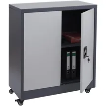 Proregal Aktenschrank 98x80x40 cm Dunkelgrau-Hellgrau
