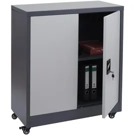 Proregal Aktenschrank 98x80x40 cm Dunkelgrau-Hellgrau