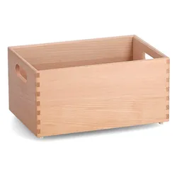 Holzkiste ZELLER PRESENT, beige (natur), B:30cm H:15cm T:20cm, Massivholz, Aufbewahrungsboxen, für jeden Bedarf