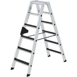 Günzburger MUNK Günzburger Steigtechnik Aluminium-Stehleiter beidseitig begehbar clip-step R13 2 x 6 Stufen