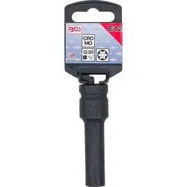 BGS Kraft-Steckschlüssel-Einsatz E-Profil, tief 5204-12, Antrieb Innenvierkant 12,5 mm (1/2"), SW E12 mm
