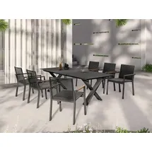 Zebra Technologies Garten Ausziehtisch 240-300 x 100 x 74 cm light taupe