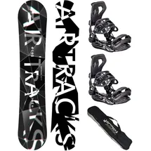 Airtracks Herren Snowboard Set Refractions Game + Bindung Master Größe XL + SB schwarz 165 CM
