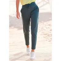 VENICE BEACH Sweathose, mit Print am Bein und Taschen, Jogginghose, Relaxhose, Gr. 46 - N-Gr, petrol, , 36030826-46 N-Gr