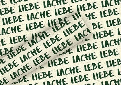 Braun + Company, Geschenkverpackung, Geschenkpapier-Rolle By Nature "Lebe Liebe" mehrfarbig 150 x 70 cm (Geschenkpapier, 1 x)