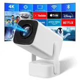 Mini-projektor, Sepymp 4k-projektor, 5-watt-lautsprecher, 1080p Hd, 350 Ansi, Android 11, Netflix Und Youtube Vorinstalliert