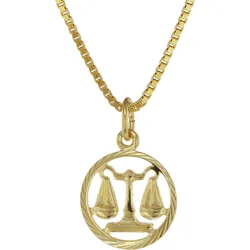 trendor 75990-10 Kinder Sternzeichen Waage 333 Gold + goldplattierte Kette