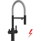 VIZIO Niederdruck 3 Wege Wasserhahn Küchenarmatur Schwarz Matt