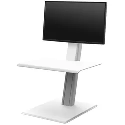 Humanscale QuickStand Eco Single Steh-Sitz Arbeitsplatz, weiß