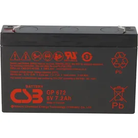 CSB Bleiakku 6V 7,2 Ah GP672F1 wartungsfrei AGM Bleibatterie