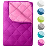 wometo Microfaser Sommer Steppbett 200x200 lila & pink / OEKO-TEX / kochfest 95° / Leichtsteppbett für Camping & heiße Tage / ohne Bezug verwendbar