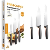 Fiskars Functional Form, Inklusive Kochmesser (mittel), Gemüsemesser und Brotmesser, Japanischer Edelstahl/Kunststoff, 1057559