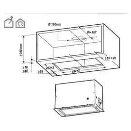 Elica Lane BL MAT/A/72 Lüfterbausteine 72 cm