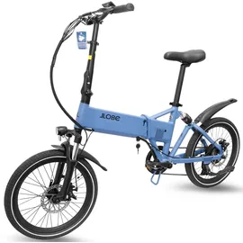 Llobe E-Bike Faltrad City III 20 Zoll RH 37cm 7-Gang 374 Wh blau