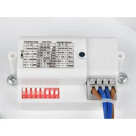 meine wunschleuchte 2er SET flache innen Deckenleuchten mit Bewegungsmelder, Flurbeleuchtung Ø 38cm